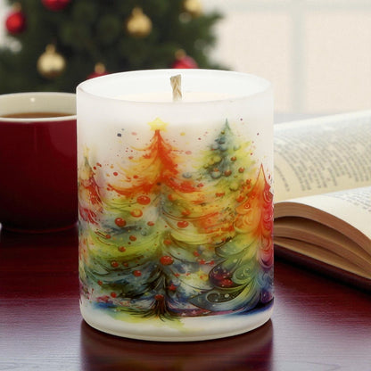 SUBLIMART: Christmas - Soy Wax Glass Candle – Christmas Trees Deluxe Design