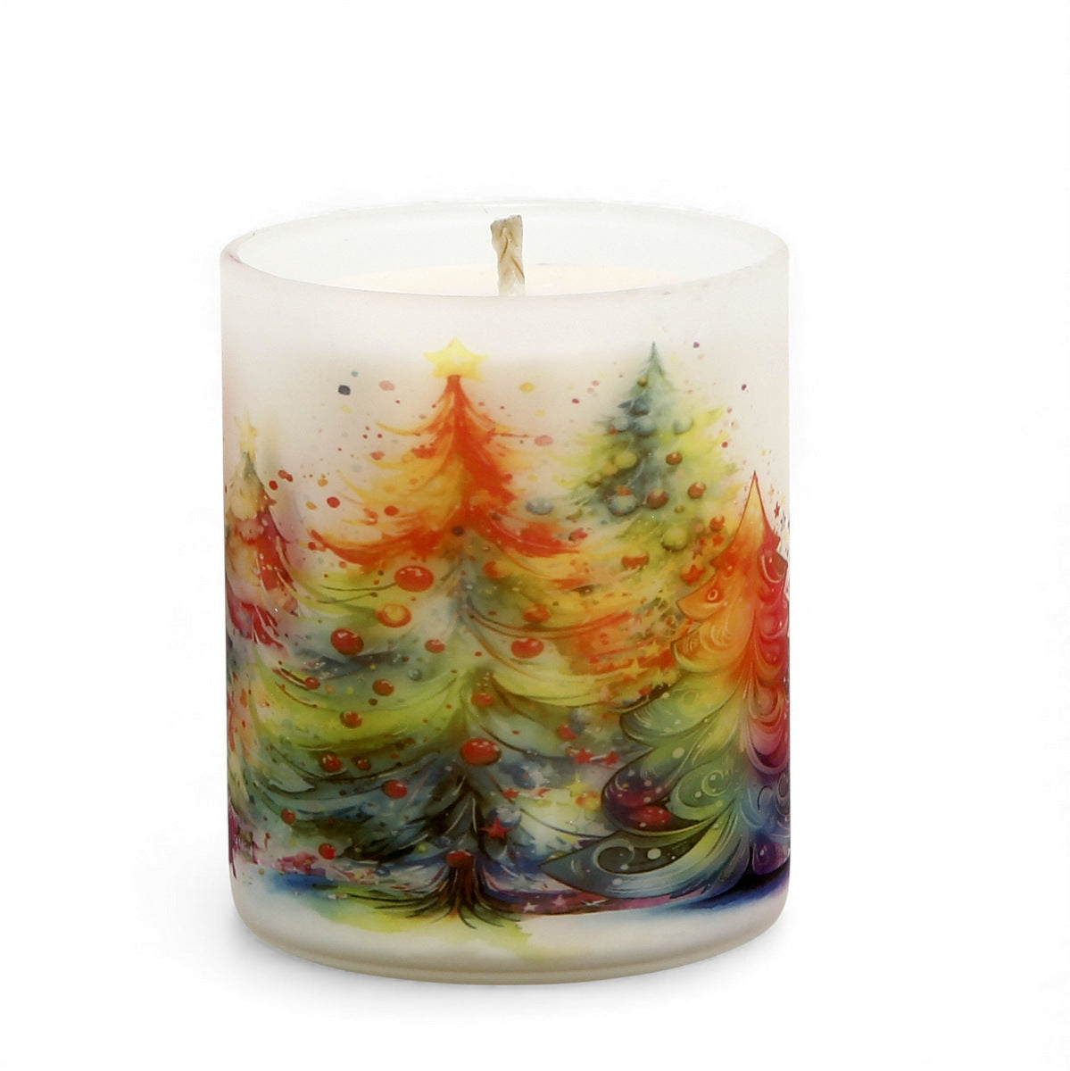SUBLIMART: Christmas - Soy Wax Glass Candle – Christmas Trees Deluxe Design
