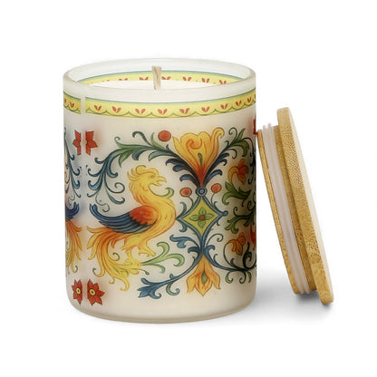 SUBLIMART: Soy Wax Glass Candle – Majolica-Inspired Décor Deruta Vario Design by Mario Bruno
