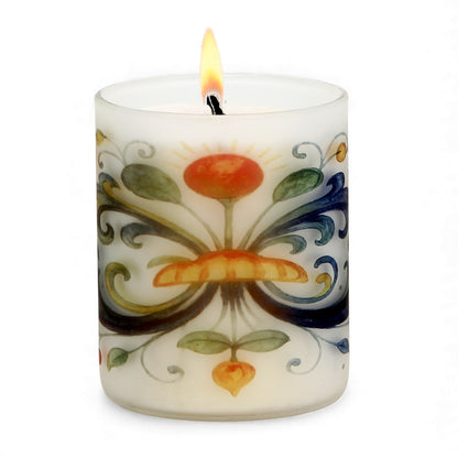 SUBLIMART: Soy Wax Glass Candle – Majolica-Deruta Inspired Décor Design