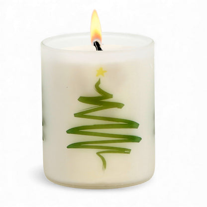 SUBLIMART: Christmas - Soy Wax Glass Candle – Minimalist Modern Design