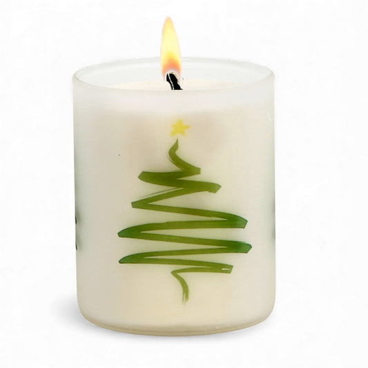 SUBLIMART: Christmas - Soy Wax Glass Candle – Minimalist Modern Design