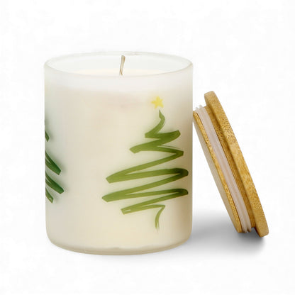 SUBLIMART: Christmas - Soy Wax Glass Candle – Minimalist Modern Design