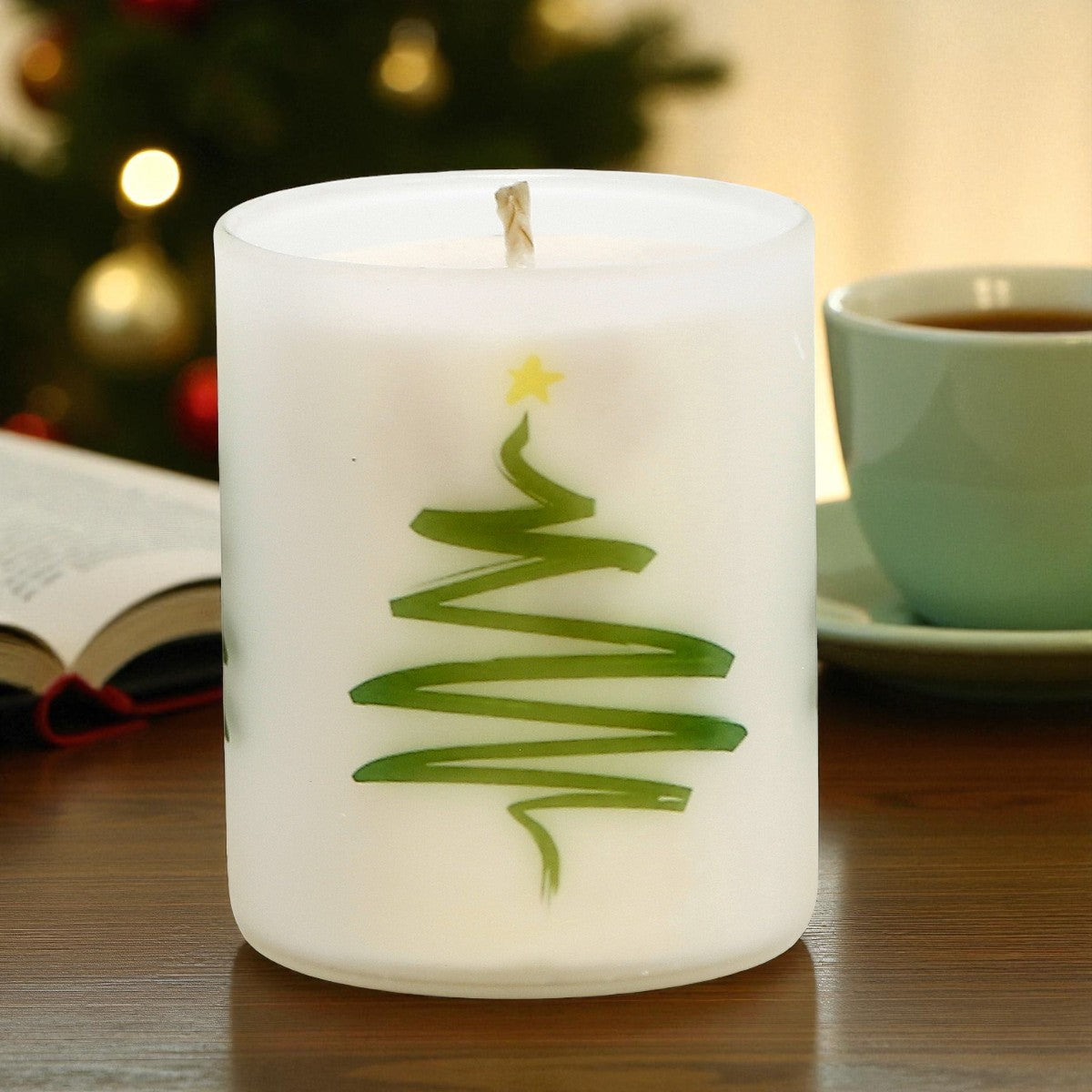 SUBLIMART: Christmas - Soy Wax Glass Candle – Minimalist Modern Design