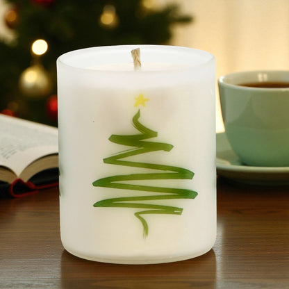 SUBLIMART: Christmas - Soy Wax Glass Candle – Minimalist Modern Design