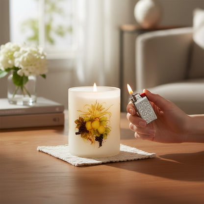 DERUTA TOSCANA: Soy Wax Glass Candle in traditional Tuscan design by Mario Bruno