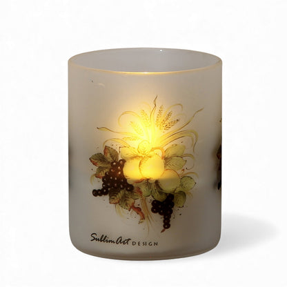 DERUTA TOSCANA: Soy Wax Glass Candle in traditional Tuscan design by Mario Bruno