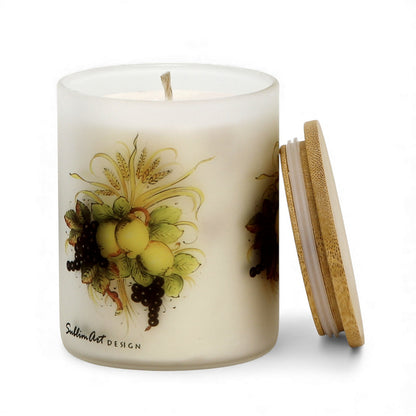 DERUTA TOSCANA: Soy Wax Glass Candle in traditional Tuscan design by Mario Bruno