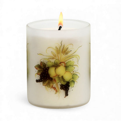 DERUTA TOSCANA: Soy Wax Glass Candle in traditional Tuscan design by Mario Bruno