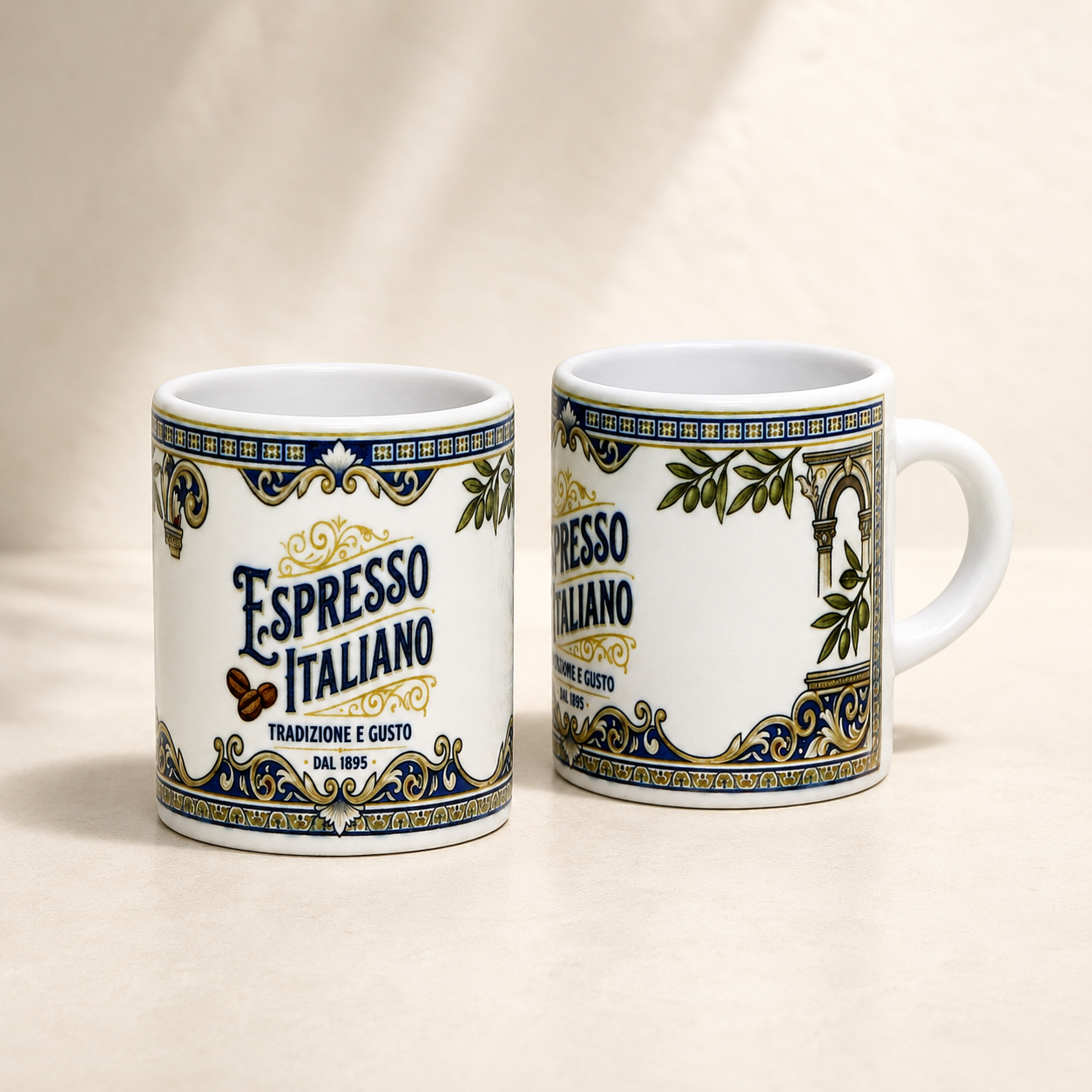 Italian Espresso Cup 3 oz, Ceramic Espresso Italiano, Italian Design, Small Coffee Lover Gift