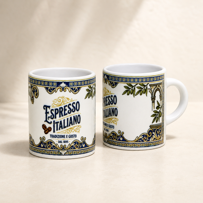 Italian Espresso Cup 3 oz, Ceramic Espresso Italiano, Italian Design, Small Coffee Lover Gift