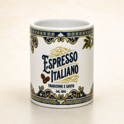 Italian Espresso Cup 3 oz, Ceramic Espresso Italiano, Italian Design, Small Coffee Lover Gift