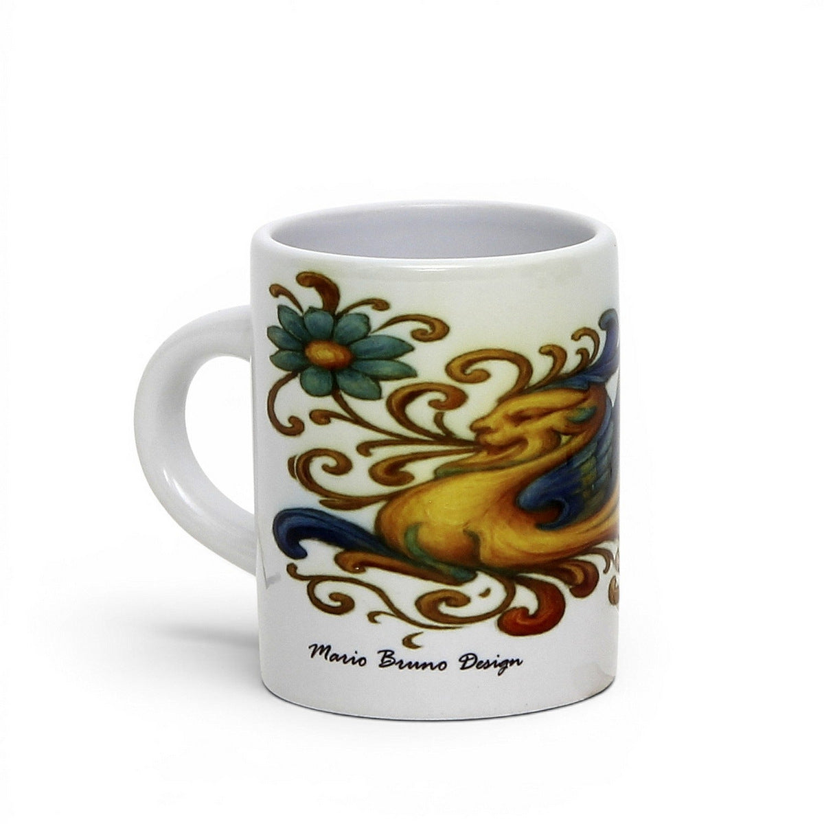Italian Espresso Cup 3 oz, Ceramic Coffee Cup, Italian Majolica Style Design, Coffee Lover Gift