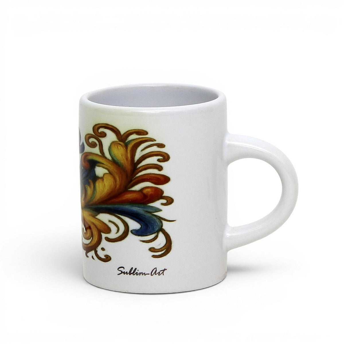 Italian Espresso Cup 3 oz, Ceramic Coffee Cup, Italian Majolica Style Design, Coffee Lover Gift