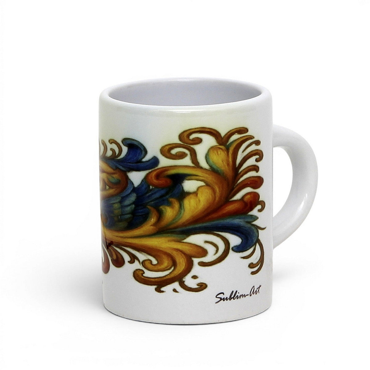 Italian Espresso Cup 3 oz, Ceramic Coffee Cup, Italian Majolica Style Design, Coffee Lover Gift