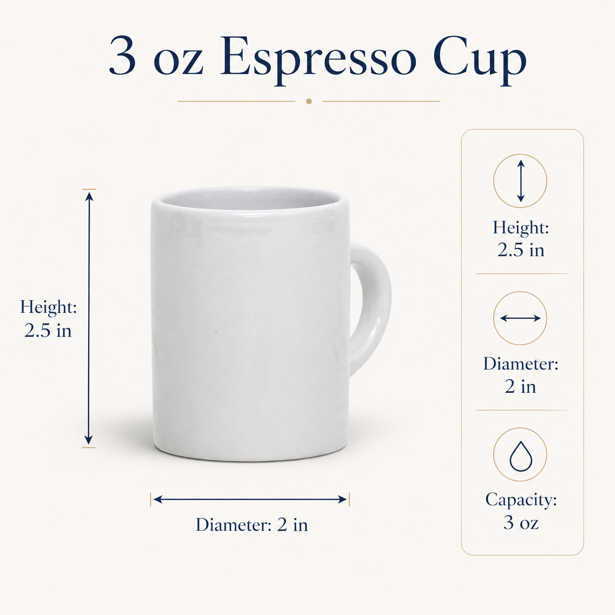 ESPRESSO CUP: Ceramic Mini Mug - Tuscan Lemon Design "Caffè Italia"