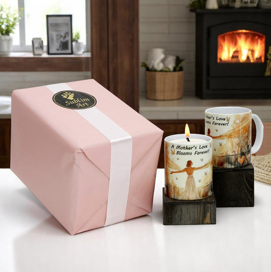 SUBLIMART: Mother's Day "Mother's Love Blooms Forever!" Bundle - Candle + Mug, by RC Designs