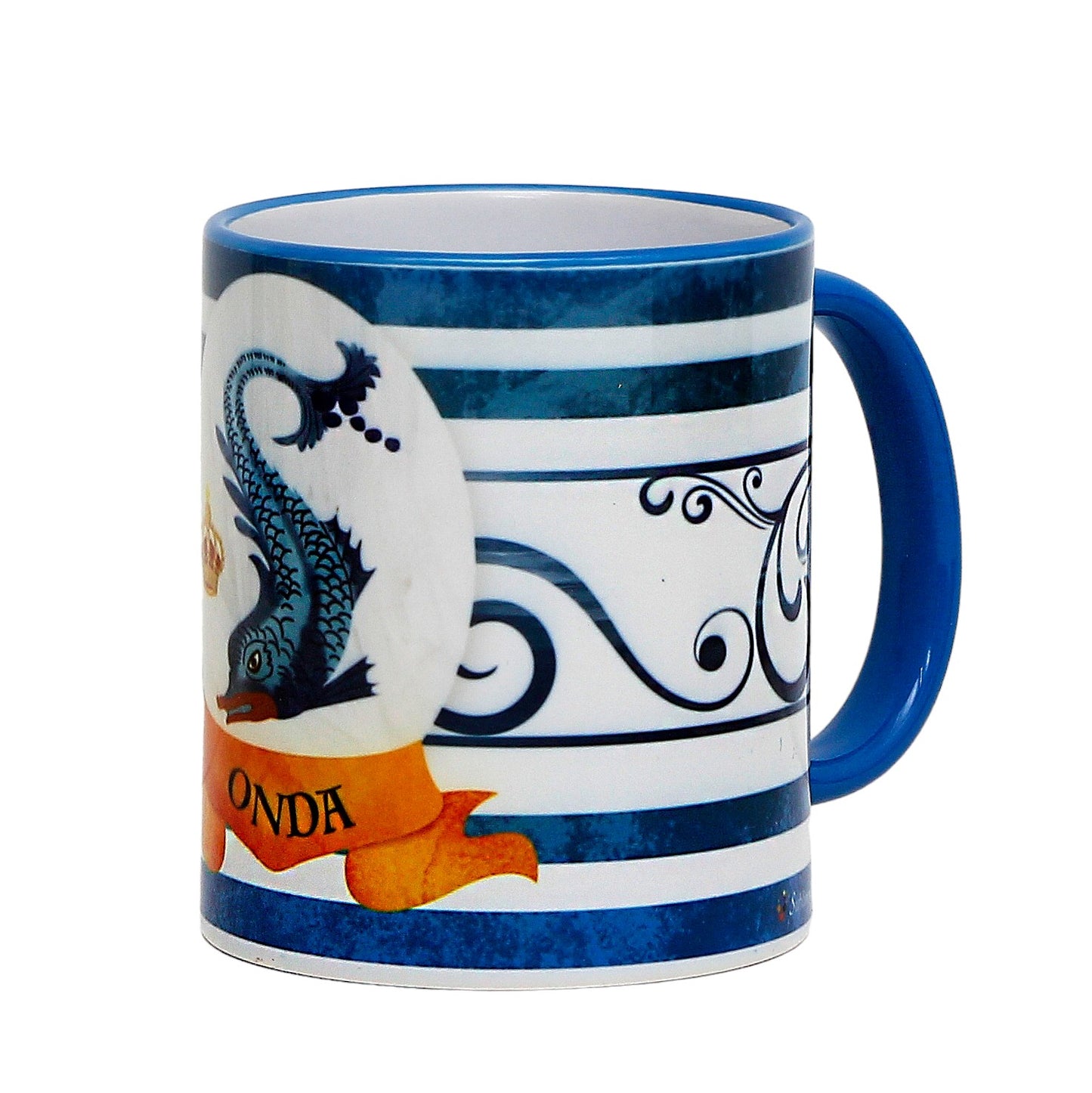 PALIO DI SIENA: Porcelain printed mug Set of 4 bundle: LEOCORNO+ONDA+TARTUCA+TORRE