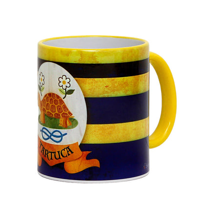 PALIO DI SIENA: Porcelain printed mug Set of 4 bundle: LEOCORNO+ONDA+TARTUCA+TORRE
