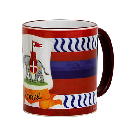 PALIO DI SIENA: Porcelain printed mug Set of 4 bundle: LEOCORNO+ONDA+TARTUCA+TORRE