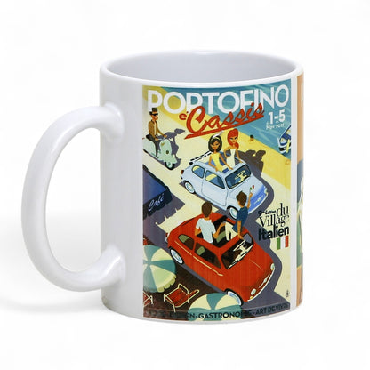 SUBLIMART: Bella Italia - Mug featuring Italian vintage posters (Portofino)