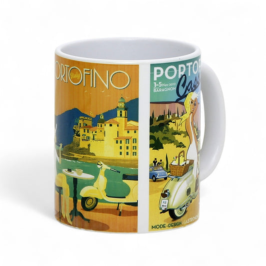 SUBLIMART: Bella Italia - Mug featuring Italian vintage posters (Portofino)