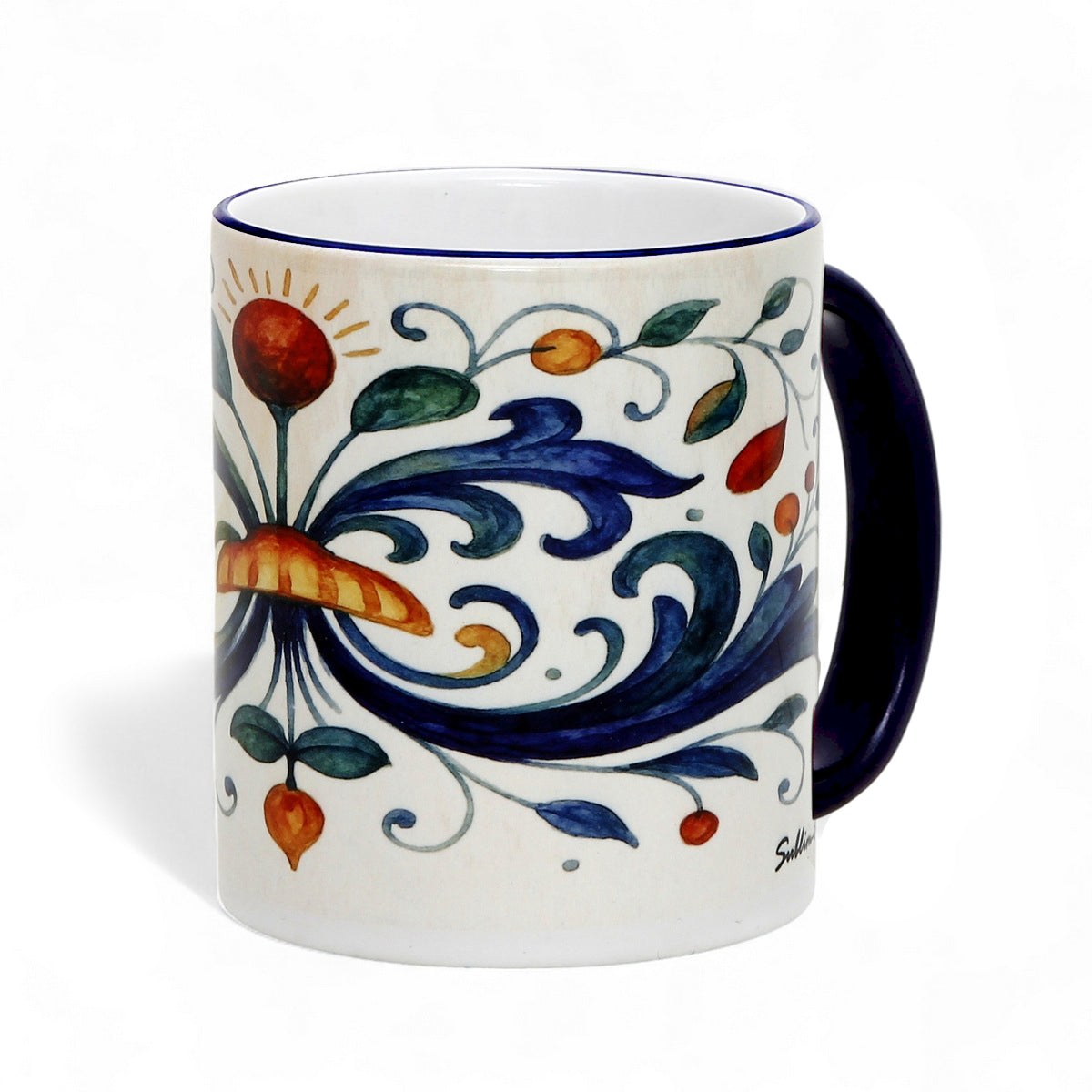 RICCO ITALIA DERUTA: Porcelain mug featuring Ricco Italia Deruta desig ...