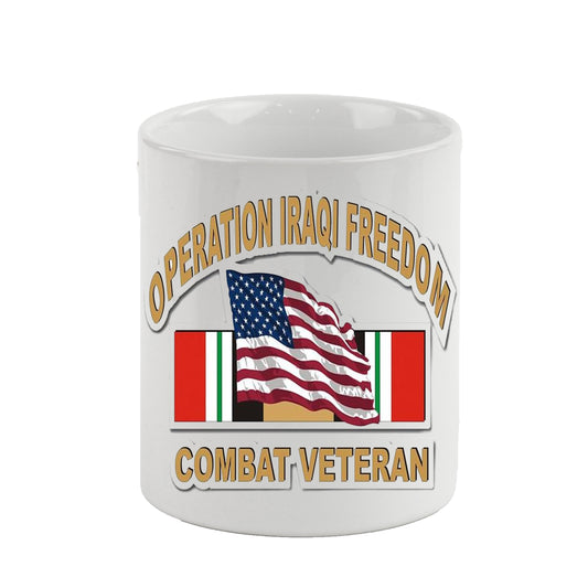SUBLIMART: Veteran - Mug 'Operation Iraqi Freedom Combat Veteran' (Design #28)