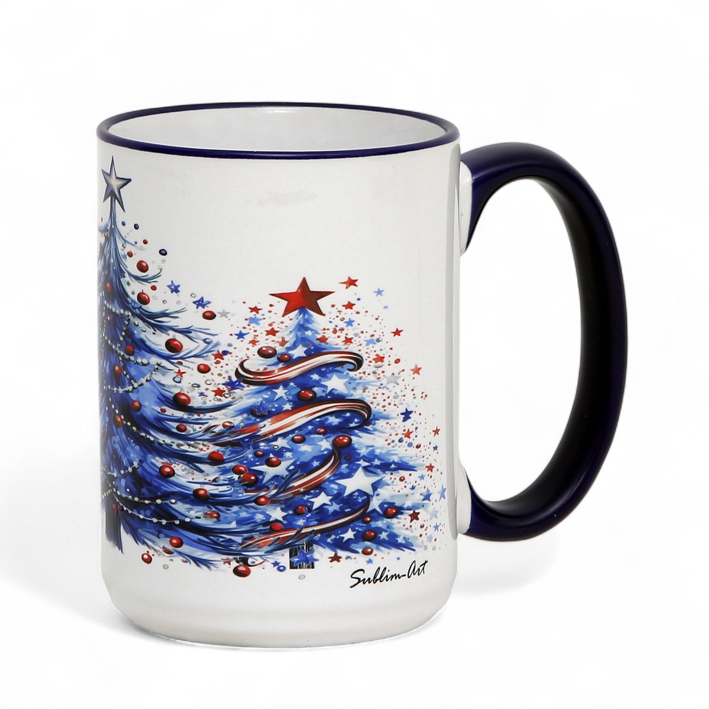 SUBLIMART: Blue Magical Christmas 15 oz porcelain mug