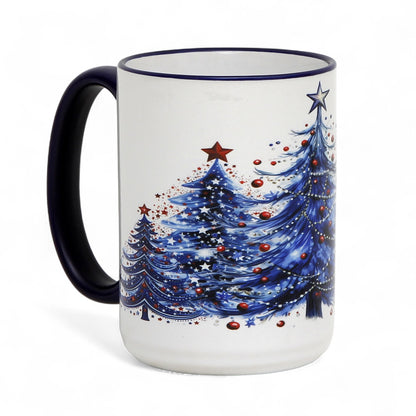 SUBLIMART: Blue Magical Christmas 15 oz porcelain mug