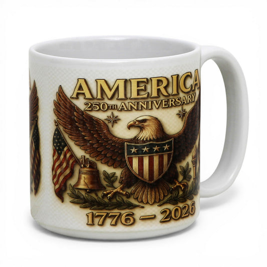 SUBIMART: Large Porcelain Mug 250th USA Anniversary (20 Oz)