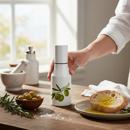 SUBLIMART: Olive Oil Dispenser with non-drip pourer and dust cover cap (Design 11)