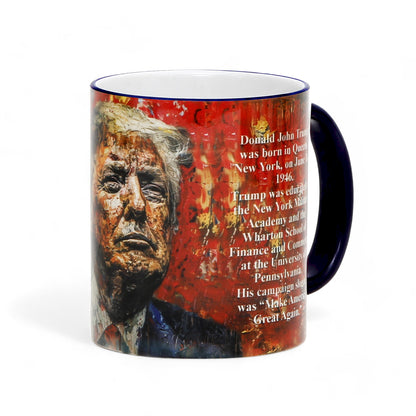 THE PRESIDENTS: Porcelain printed mug - Design by RC Designs - Donald J. Trump