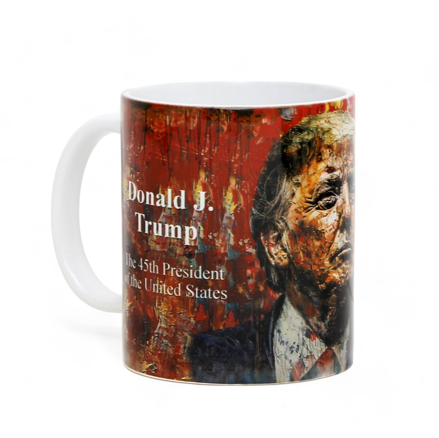 THE PRESIDENTS: Porcelain printed mug - Design by RC Designs - Donald J. Trump