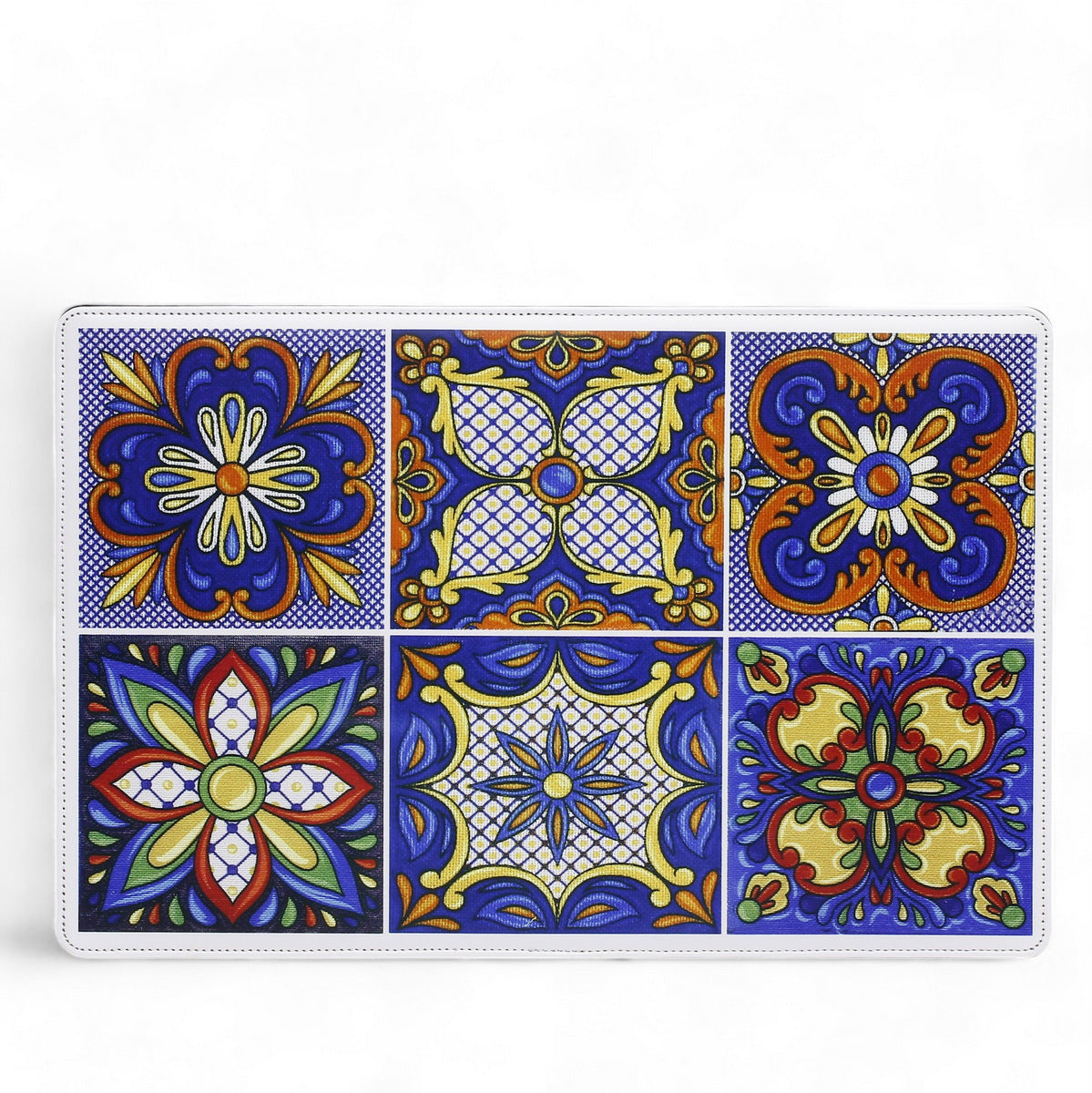 PLACEMAT: Faux Vegan Leather stitched placemat Set 11"X17" (SET OF 6)