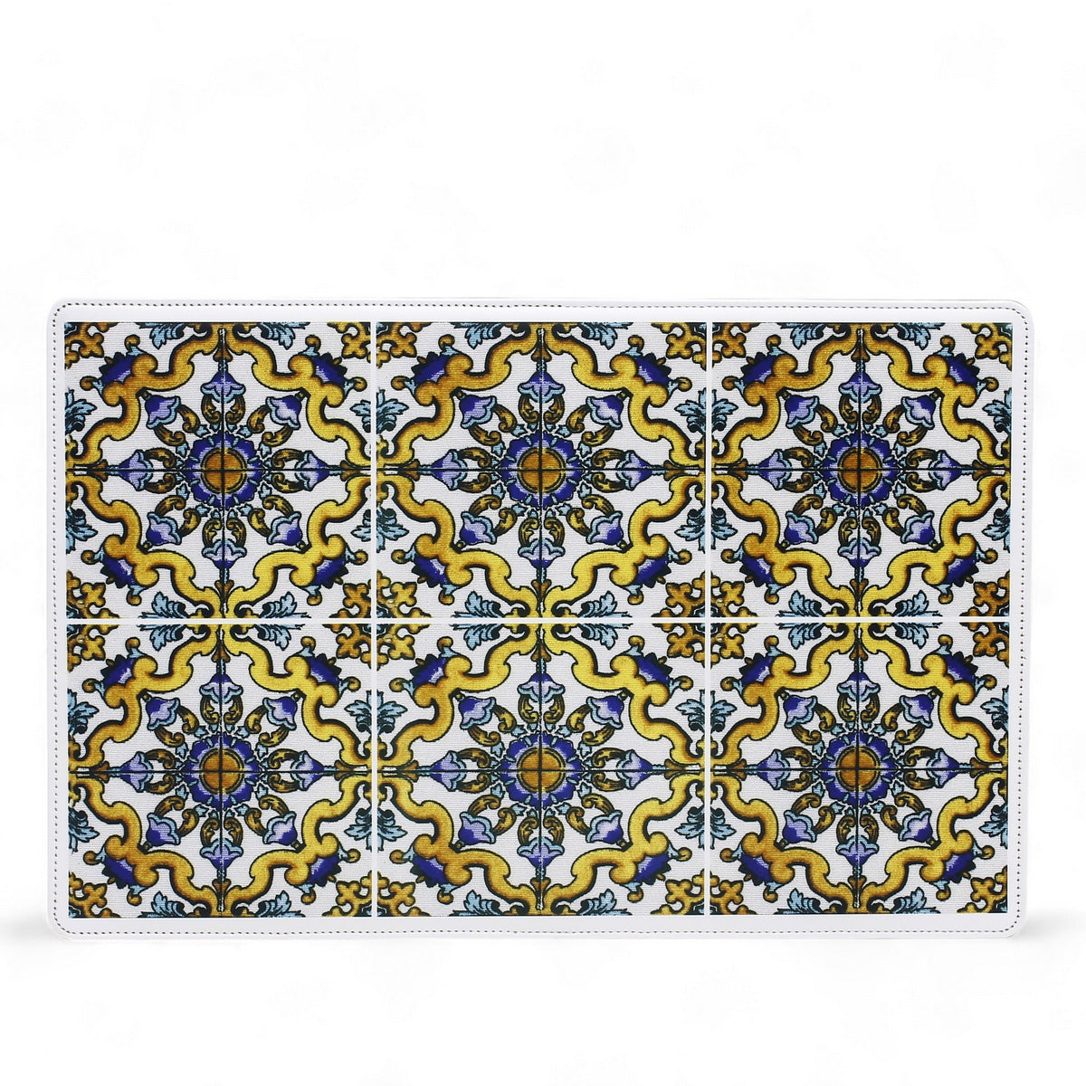 PLACEMAT: Faux Vegan Leather stitched placemat Set 11"X17" (SET OF 6)
