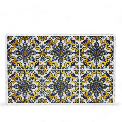 PLACEMAT: Faux Vegan Leather stitched placemat Set 11"X17" (SET OF 6)