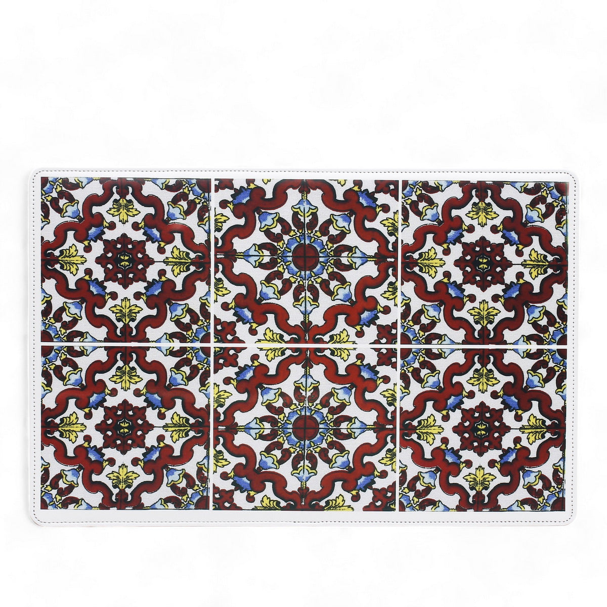 PLACEMAT: Faux Vegan Leather stitched placemat Set 11"X17" (SET OF 6)