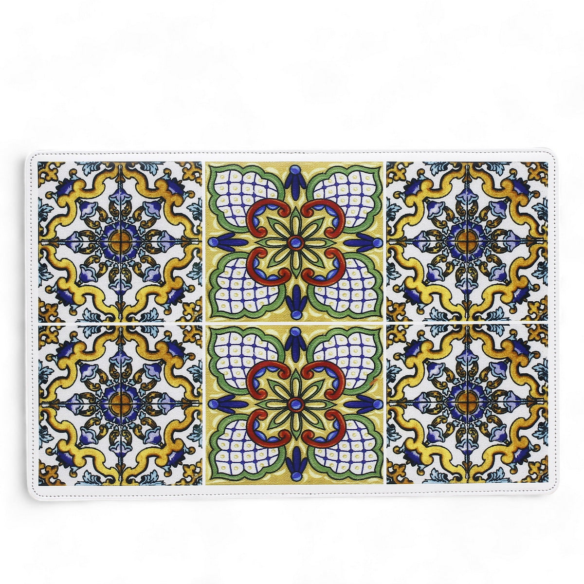 PLACEMAT: Faux Vegan Leather stitched placemat Set 11"X17" (SET OF 6)