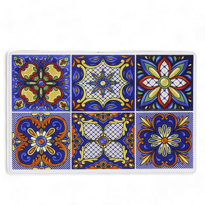 PLACEMAT: Faux Vegan Leather stitched placemat Set 11"X17" (SET OF 6)