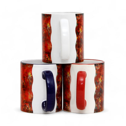 Luxury President Trump portrait mug - Choose from White, Blue, or Red Handle+Rim (11 Oz)
