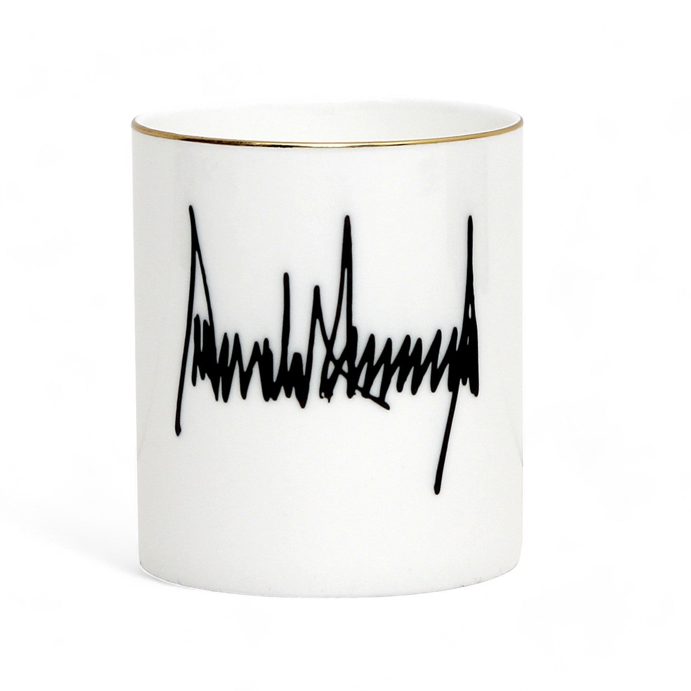 The ultimate Luxury Trump Signature Mug! A genuine Bone China Mug, featuring a gold handle and rim. (11 Oz)
