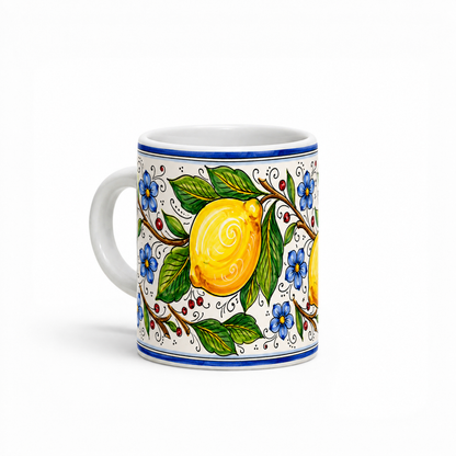 Tuscan Blue Lemon Ceramic Coffe cup