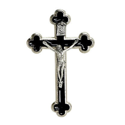 CHRISTIAN CANDLE: Deruta Ceramic Square with  Enameled St. Benedict Crucifix Candle – 14 oz Square Ceramic Soy Wax USA