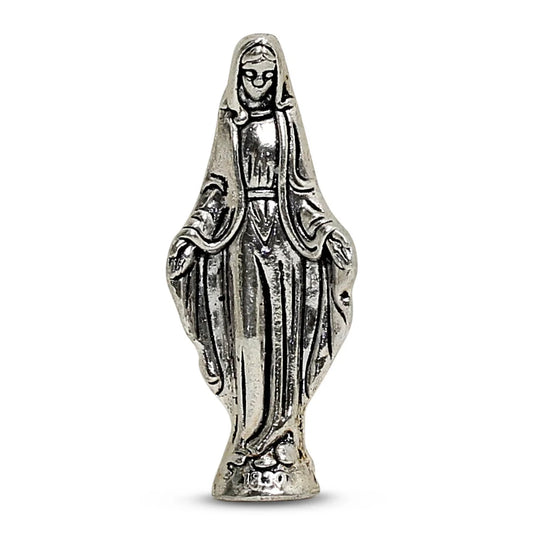 CHRISTIAN CANDLE: Deluxe Ceramic Cup Candle Candle with 24K Gold Rims & Virgin Mary Ornament – (12 oz Soy Wax)