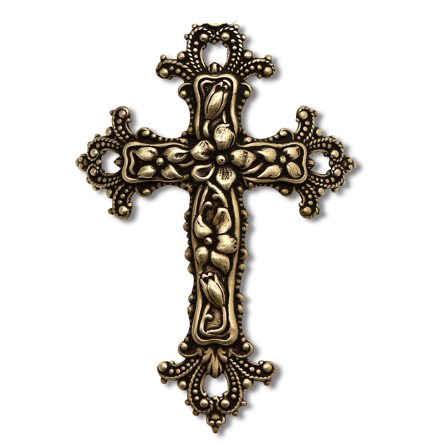 CHRISTIAN CANDLE: Deruta White Ceramic Flared Round Soy Wax Candle – 11 oz Soy Wax with Silver or Brass Cross