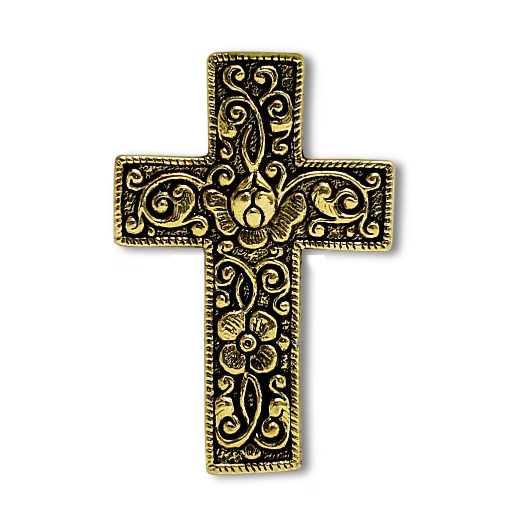 CHRISTIAN CANDLE: White Ceramic Cube Crucifix Candle | First Communion Gold Cross Candle – 10 oz Catholic Soy Wax Gift USA
