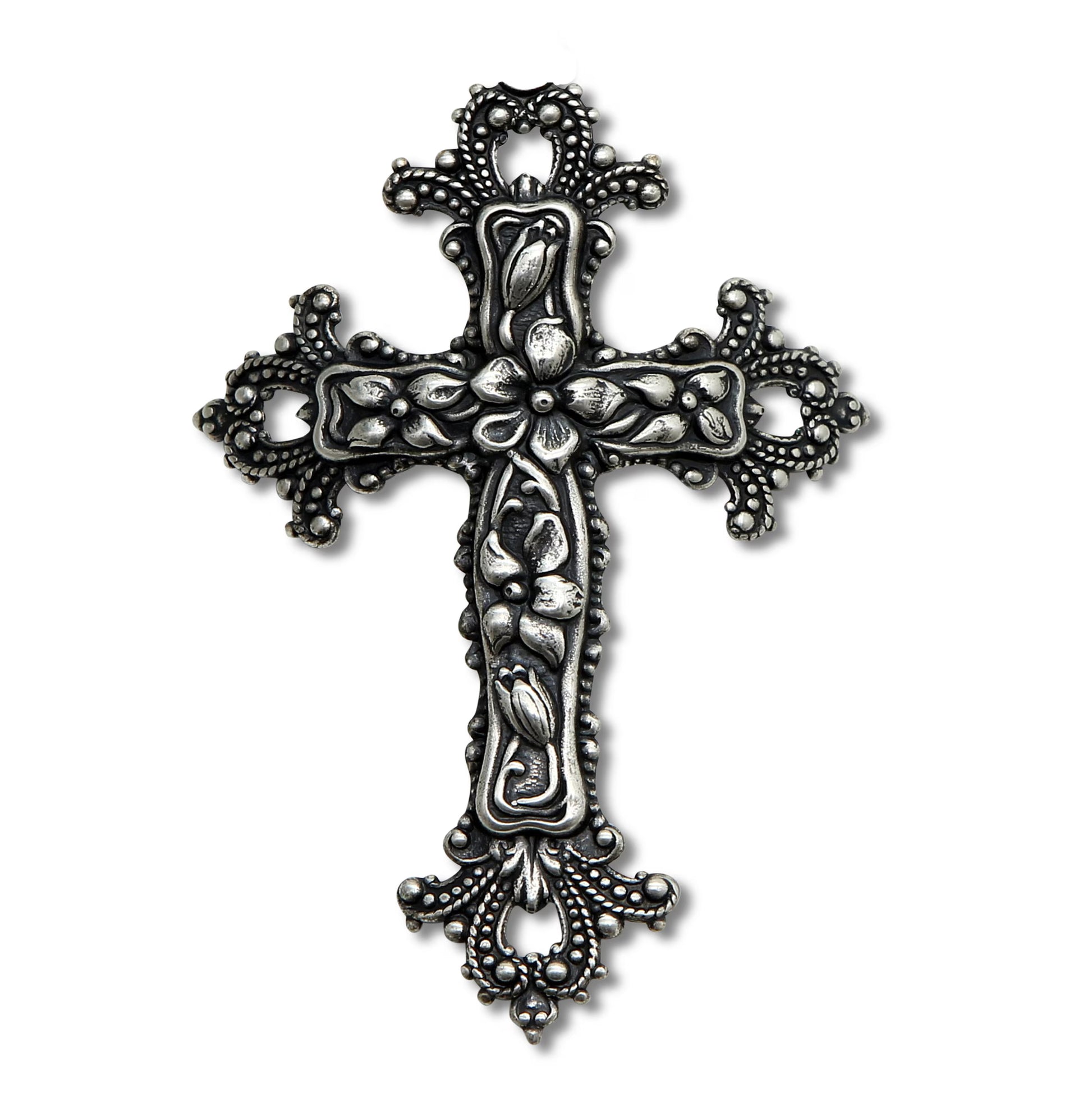 CHRISTIAN CANDLE: Porcelain Soy Wax Candle 11 oz with Silver or Brass Cross – Prayer Card, Reusable, Gift Box View #4 - USA