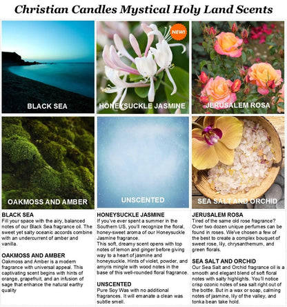 CHRISTIAN CANDLE: Glass Crucifix Candle – 10 oz Unscented Soy Wax