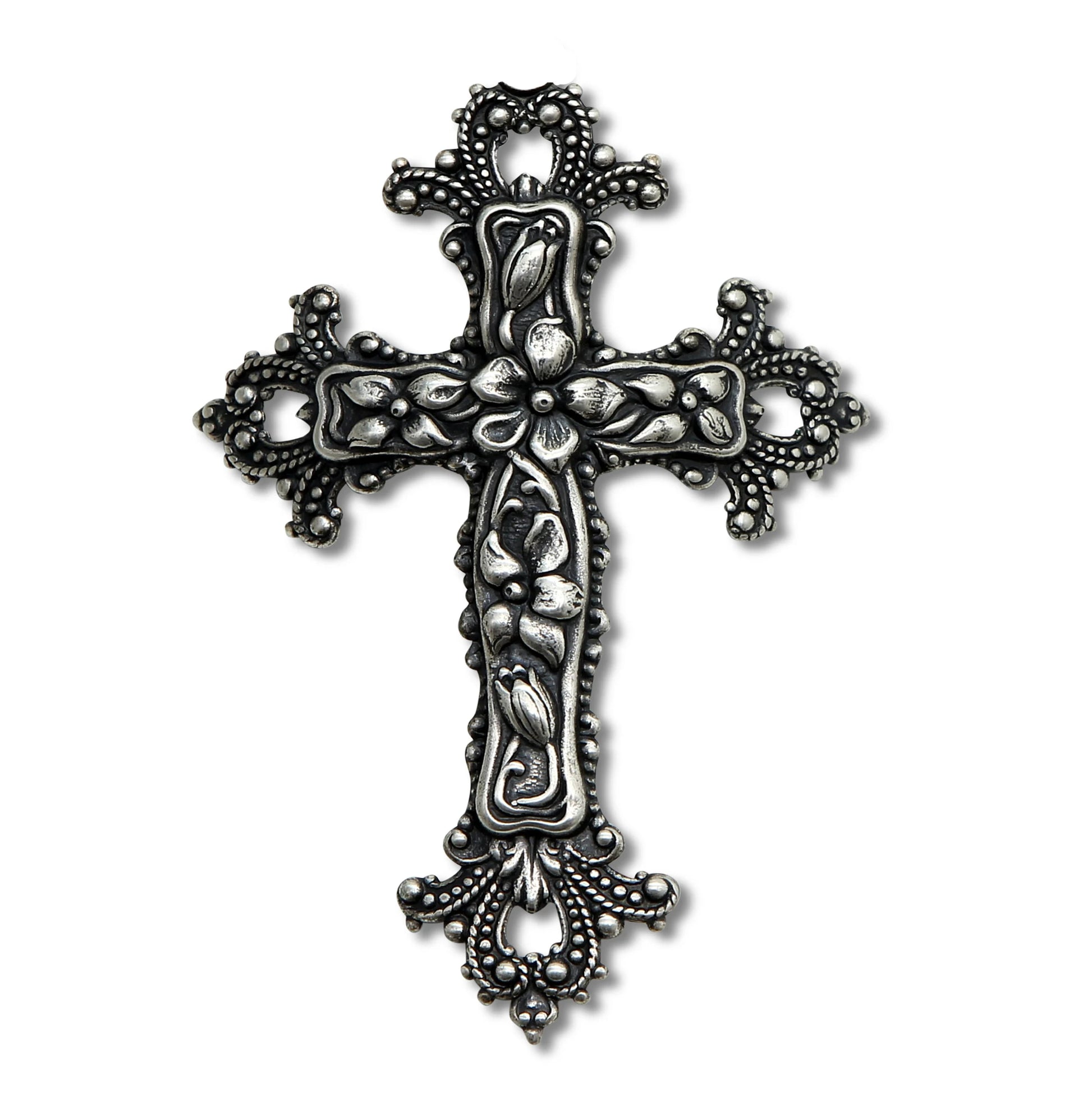 CHRISTIAN CANDLE: White Glass Round Soy Wax Candle with Metal Cross – 10 oz Christian Candle View #2 - Sublimation USA